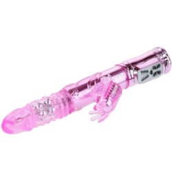 Polnilni Vibrator z Rotacijo in Stimulatorjem Throbbing Butterf