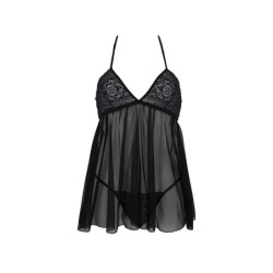Babydoll Et String Kerria Noir Eco Collection Passion 40-42 L/XL