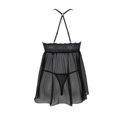 Babydoll ja stringit Kerria Musta Eco Collection Passion 40-42 L/XL