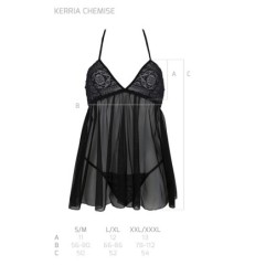 Babydoll ja stringit Kerria Musta Eco Collection Passion 40-42 L/XL