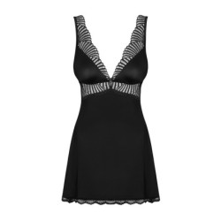 Babydoll ja Klarita stringit Obsessive Musta 40-42 L/XL