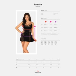 Laurise Obsessive musta pikkusetti ja stringit 40-42 L/XL