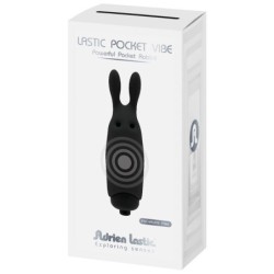 Lastic Pocket Vibrator Konijn Zwart