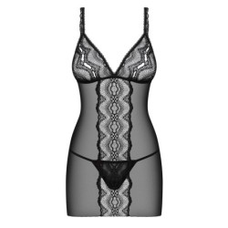 Lucita Obsessive musta babydoll ja stringit 40-42 L/XL