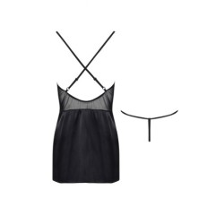 Babydoll sæt og Marinela G-streng Sort Beauty Night Fashion 40-42 L/XL