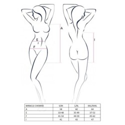 Babydoll ja Miracle stringit, musta Passion 40-42 L/XL