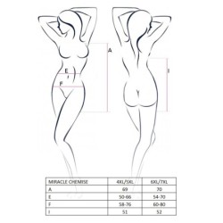 Babydoll și Tanga Miracle Roz Passion 52-54 6XL/7XL