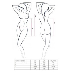 Babydoll Y Tanga Nanna Chemise Black - Passion 40-42 L/XL