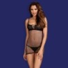 Redella Obsessive musta babydoll ja stringit 40-42 L/XL