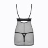 Obsessive Redella must pitsiline stringidega komplekt 40-42 L/XL