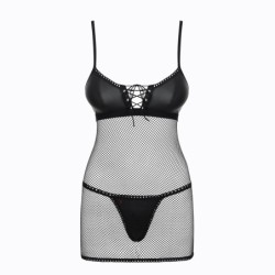 Obsessive Redella must pitsiline stringidega komplekt 40-42 L/XL
