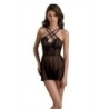 Babydoll Et String Selaginella Noir Eco Collection Passion 40-42 L/XL