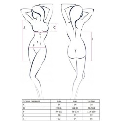 Babydoll i Stringi Tonya Czarny Passion 44-46 XXL/3XL