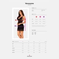 Babydoll sæt og G-streng Vanessme Obsessive 40-42 L/XL