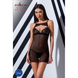 Babydoll a tangá Veronique Čierna Passion 40-42 L/XL