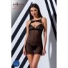 Babydoll e Perizoma Veronique Nero Passion 36-38 S/M