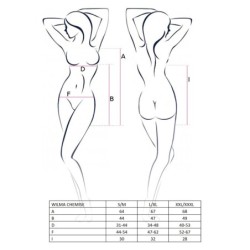 Babydoll și Tanga Wilma Negru Passion 44-46 XXL/3XL