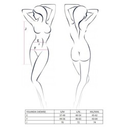 Babydoll in tangice Yolanda Črna Passion 44-46 XXL/3XL