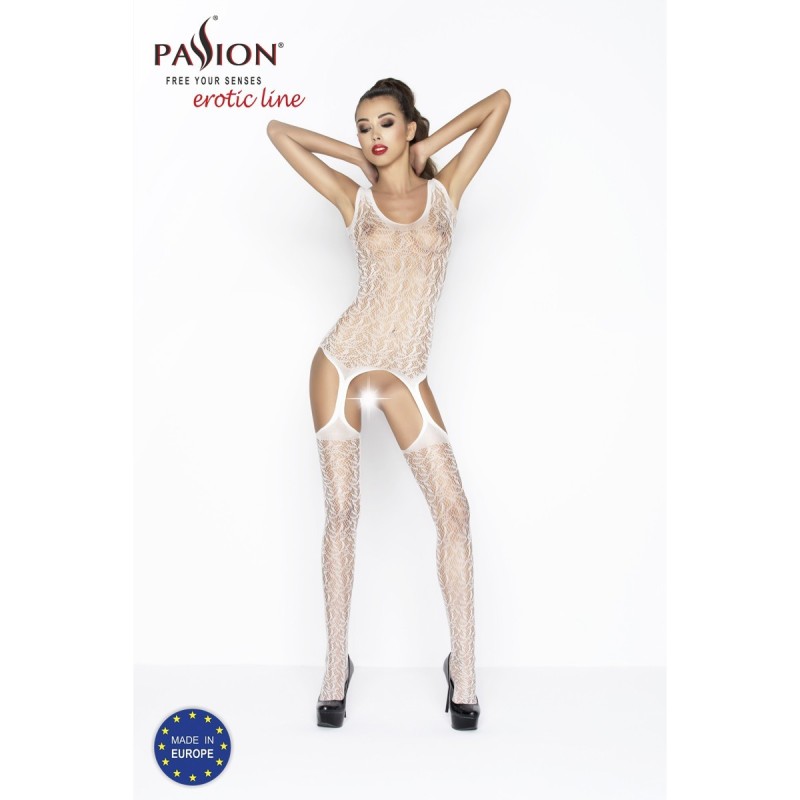 Catsuit Bs043 Branco Erotic Line Passion