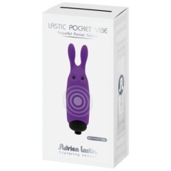 Lastic Pocket Vibrator De Buzunar Iepuraș Violet