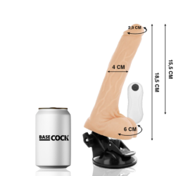Természetes, 18,5 cm-es, távirányítós, csuklós vibrátor -O- 4 cm