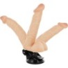 Vibrator z gibljivim delom, daljinskim upravljalnikom, naraven, 20 cm -O- 4,5 cm