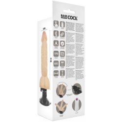 Vibrator z gibljivim delom, daljinskim upravljalnikom, naraven, 20 cm -O- 4,5 cm
