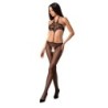 Catsuit Bs080 Czarny Erotic Line Passion
