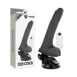 Vibrator s pomičnim zglobom, daljinskim upravljačem, crni, 18,5 cm -O- 4 cm