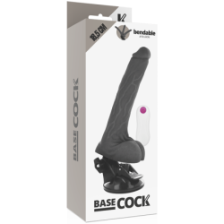 Vibrator s pomičnim zglobom, daljinskim upravljačem, crni, 18,5 cm -O- 4 cm