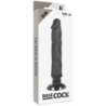 Realistický vibrátor 2 v 1 Natural Černý 20 cm -O- 4 cm
