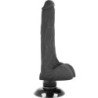 Vibrador Realístico 2-1 Preto 18.5 Cm -O- 4 Cm