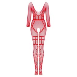 Catsuit Lorna Rdeča Beauty Night Fashion 36-40 S/L