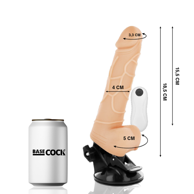 Realistični Vibrator z Daljinskim Upravljalnikom Naraven 18.5 Cm -O- 4Cm