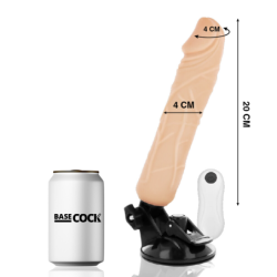 Realistični Vibrator z Daljinskim Upravljalnikom Naraven 20 Cm -O- 4 Cm