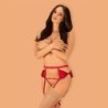 Jarretelgordel en string met open kruis Rubinesa Obsessive 40-42 L/XL