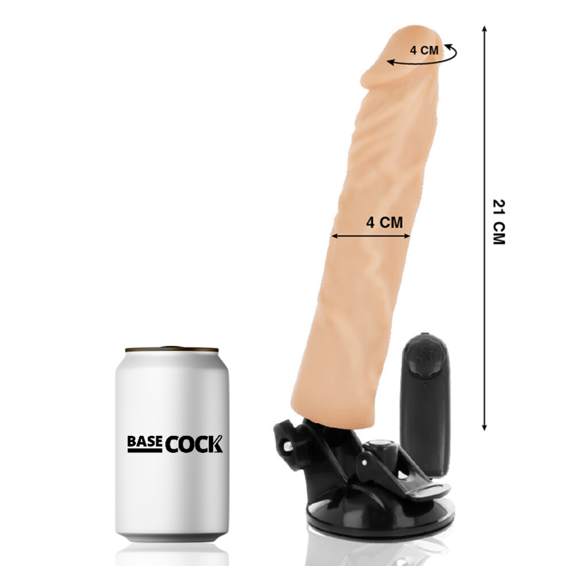 Realistični Vibrator z Daljinskim Upravljalnikom Naraven 21 Cm -O- 4 Cm
