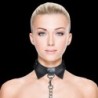 Coleira Com Trela Ouch! Exclusive Collar With Leash Preta