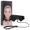 Kakla siksna ar pavadu Ouch! Exclusive Collar With Leash Melna