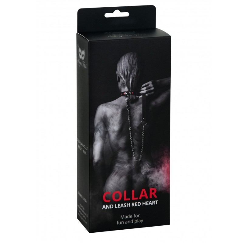 Südamekujulise kaelarihm ja jalutusrihm Argus Fetish Argus Toys