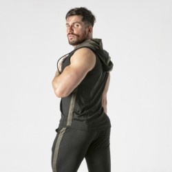 Gilet con cappuccio color cachi Locker Gear 36 S