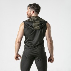 Gilet con cappuccio color cachi Locker Gear 44 XXL