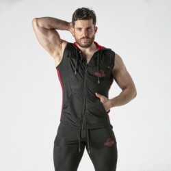 Gilet con cappuccio rosso Locker Gear 42 XL