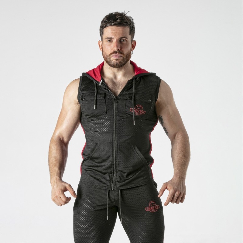 Gilet à capuche Rouge Locker Gear 44 XXL