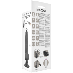 Realistični Vibrator z Daljinskim Upravljalnikom Črn 19 Cm -O- 4 Cm