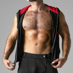 Ανδρικό Μπουφάν Look At Harder Hoody Κόκκινο Locker Gear 42 XL