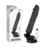 Realistični Vibrator z Daljinskim Upravljalnikom Črn 20 Cm -O- 4 Cm