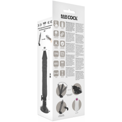 Realistični Vibrator z Daljinskim Upravljalnikom Črn 20 Cm -O- 4 Cm