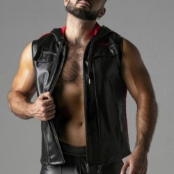 Massive Rude Hoody punane Locker Gear vest, suurus 42 XL