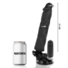 Realistični Vibrator z Daljinskim Upravljalnikom Črn 21 Cm -O- 4 Cm